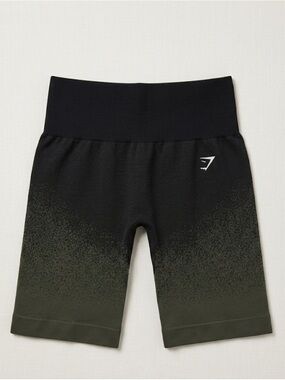 Gymshark Black-to-Dark Gray Ombre High-Waist Bike Shorts
